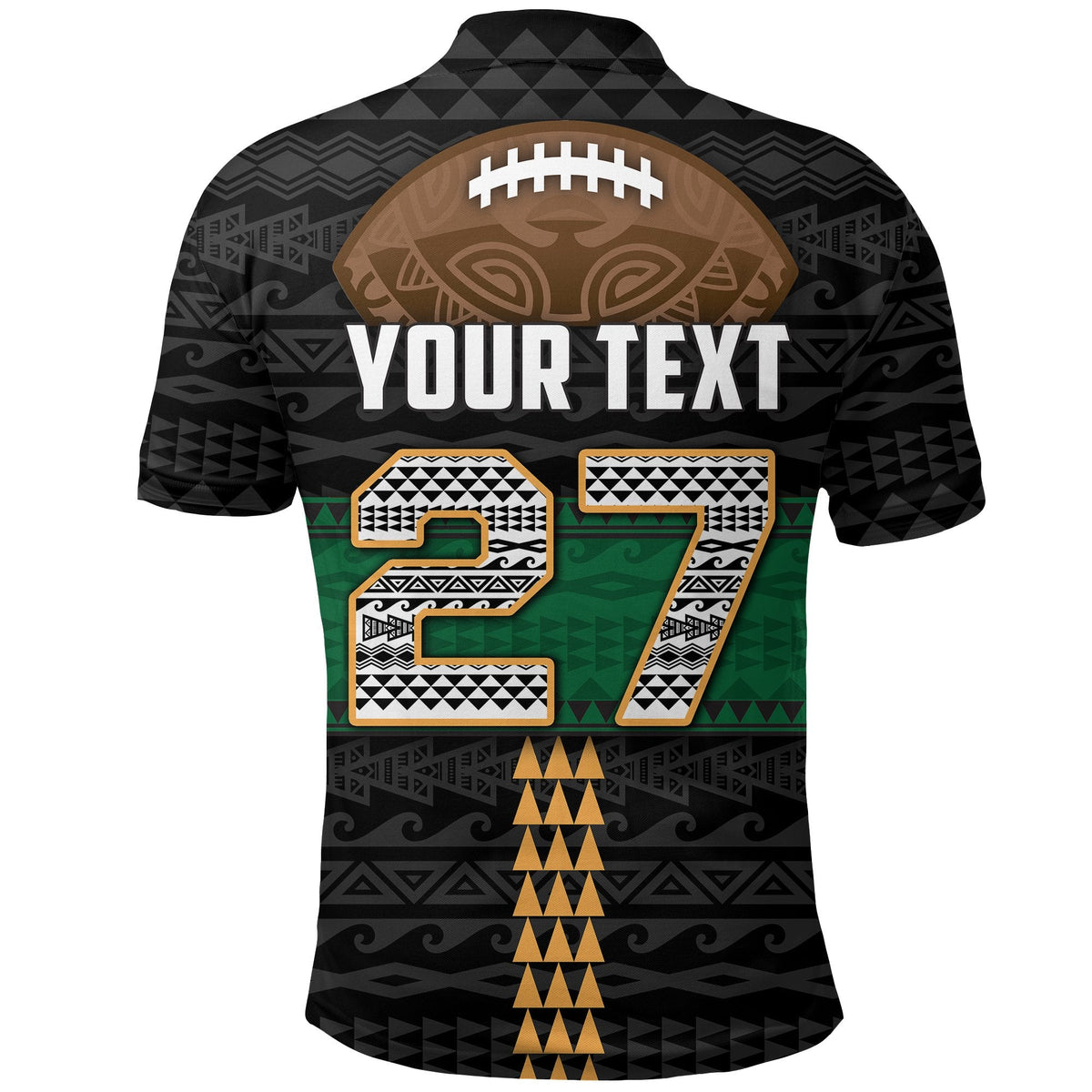 Custom Polynesian Bowl Polo Shirt Custom Text and Number LT4 - Wonder Print Shop
