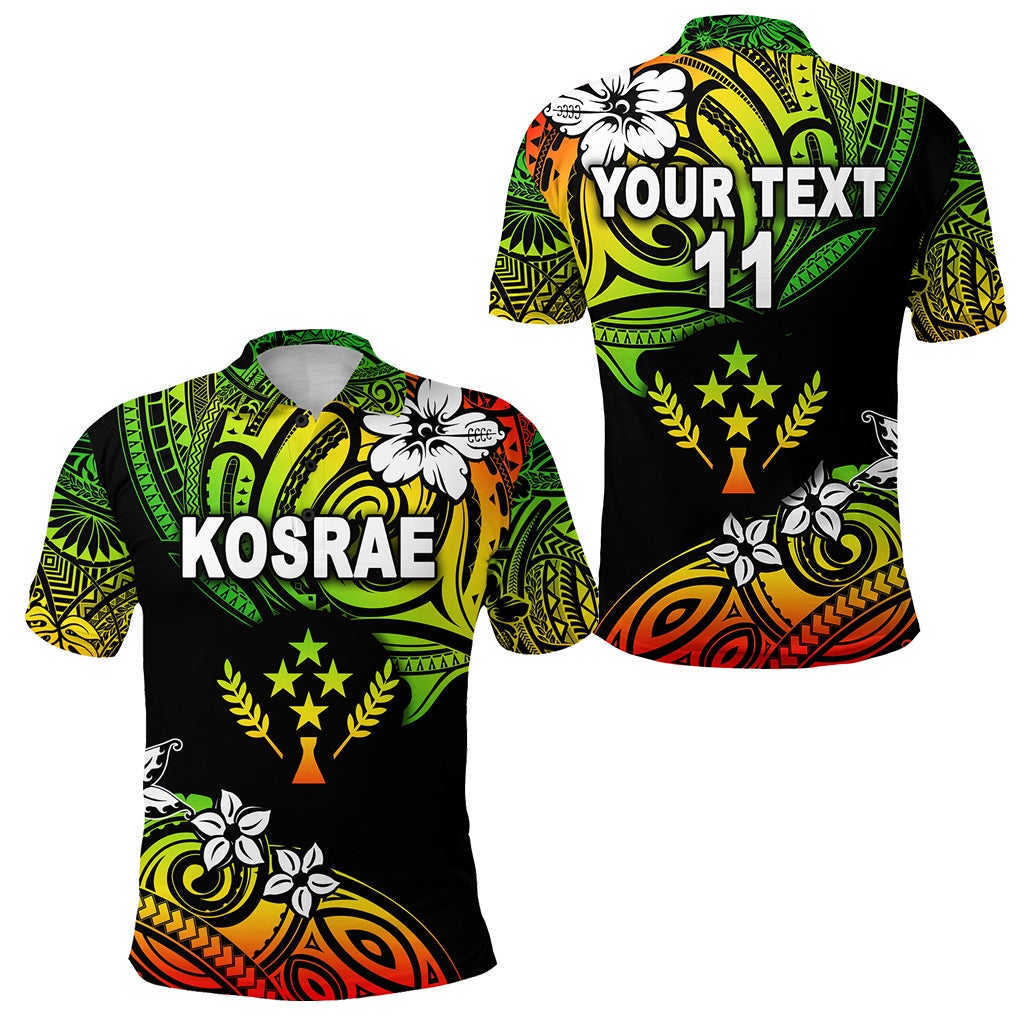 Custom FSM Kosrae Polo Shirt Unique Vibes Reggae LT8 - Wonder Print Shop