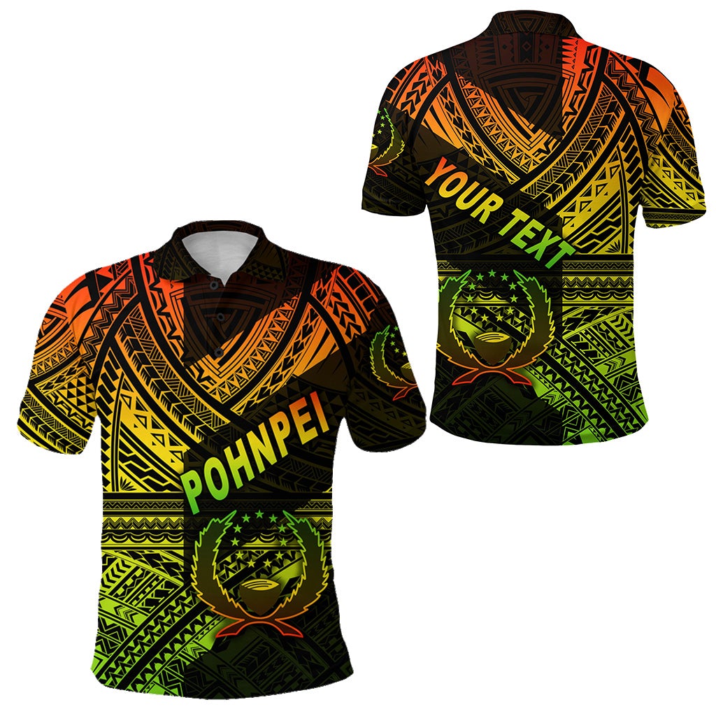 Custom FSM Pohnpei Polo Shirt Original Style Reggae LT8 - Wonder Print Shop
