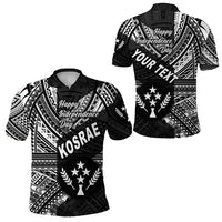 Custom FSM Kosrae Polo Shirt Happy Independence Day Original Vibes Black LT8 - Wonder Print Shop