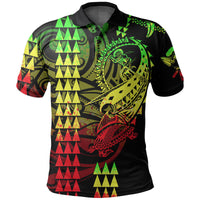 Custom Hawaii Polynesian Warrior Kakau Polo Shirt Reggage LT6 - Wonder Print Shop