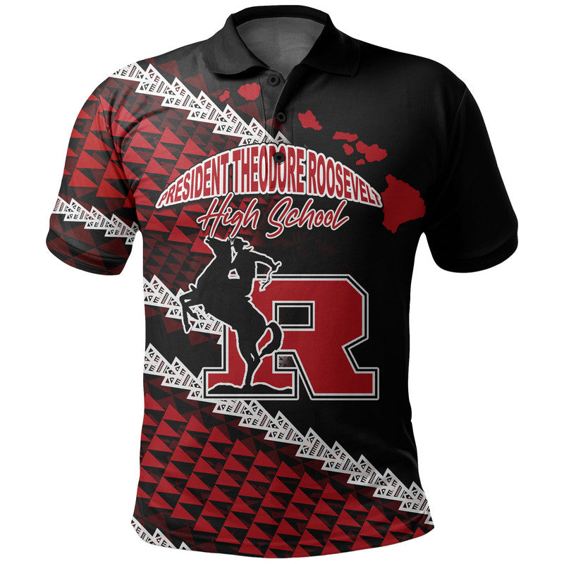 Custom President Theodore Roosevelt High School Hawaii Polo Shirt LT6 - Wonder Print Shop