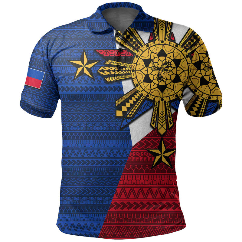 Custom Filipino Polo Shirt Tribal Flag Style LT6 - Wonder Print Shop