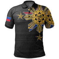 Custom Filipino Polo Shirt Tribal Black Style LT6 - Wonder Print Shop