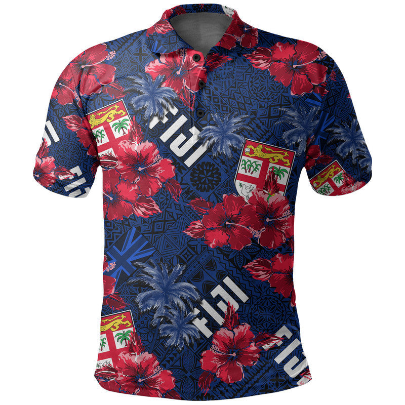 Hibiscus Fiji Polo Shirt Hawaii Style No.2 LT6 - Wonder Print Shop