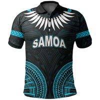 Custom Samoa Ula Nifo Tribal Polo Shirt Blue Style LT6 - Wonder Print Shop