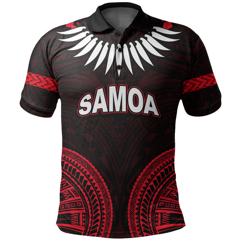 Custom Samoa Ula Nifo Tribal Polo Shirt Red Style LT6 - Wonder Print Shop