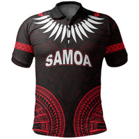 Custom Samoa Ula Nifo Tribal Polo Shirt Red Style LT6 - Wonder Print Shop