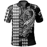 Custom Hawaii Polynesian Warrior Kakau Polo Shirt White LT6 - Wonder Print Shop