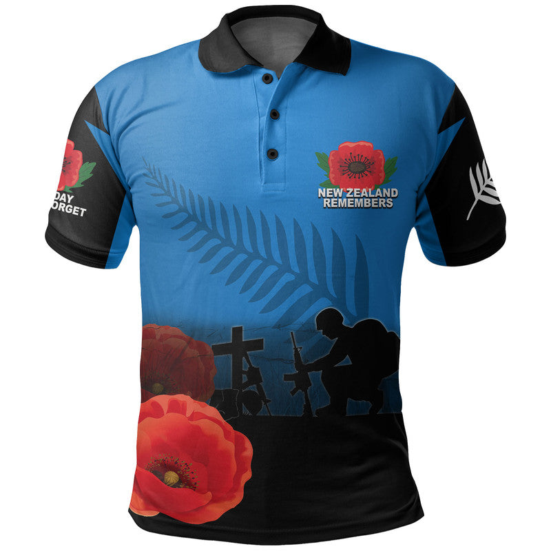 Custom ANZAC Day New Zealand Remembers Polo Shirt LT6 - Wonder Print Shop