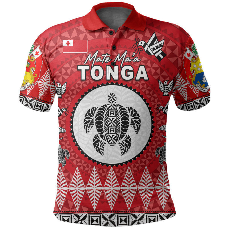 Custom Mate Maa Tonga Ngatu Fonu Rugby Polo Shirt LT6 - Wonder Print Shop