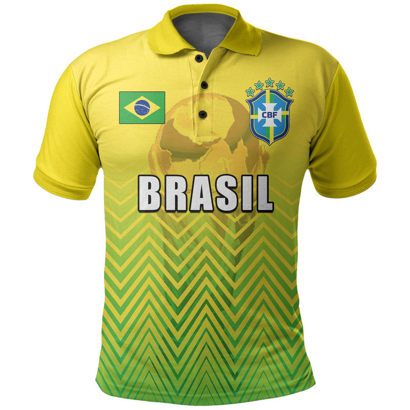 Custom Brasil Polo Shirt Football 2022 Sport Style LT6 - Wonder Print Shop