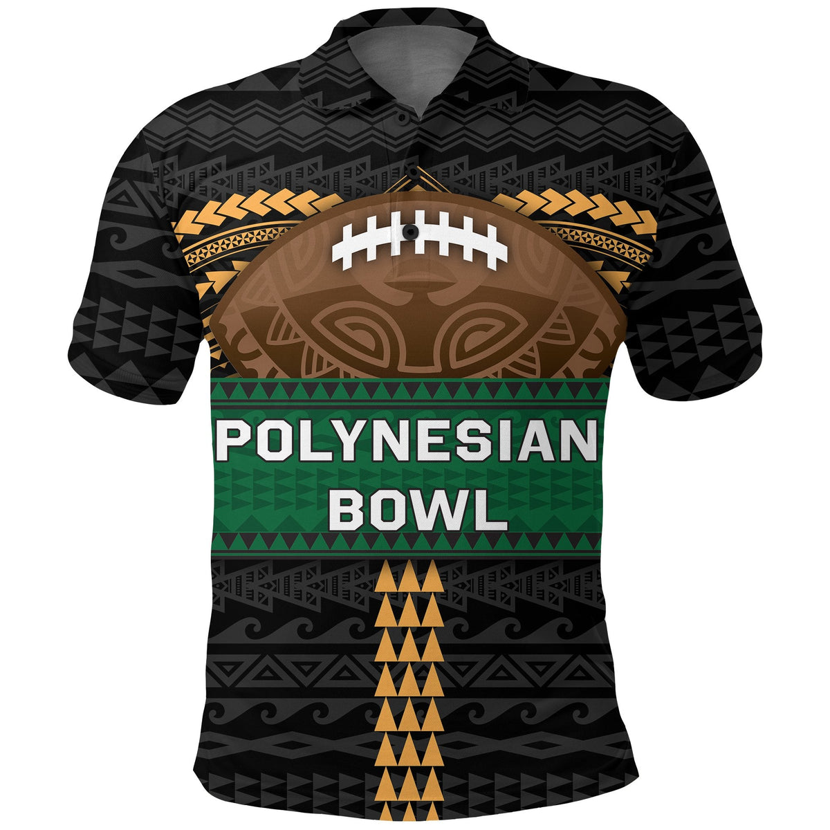 Custom Polynesian Bowl Polo Shirt Custom Text and Number LT4 - Wonder Print Shop