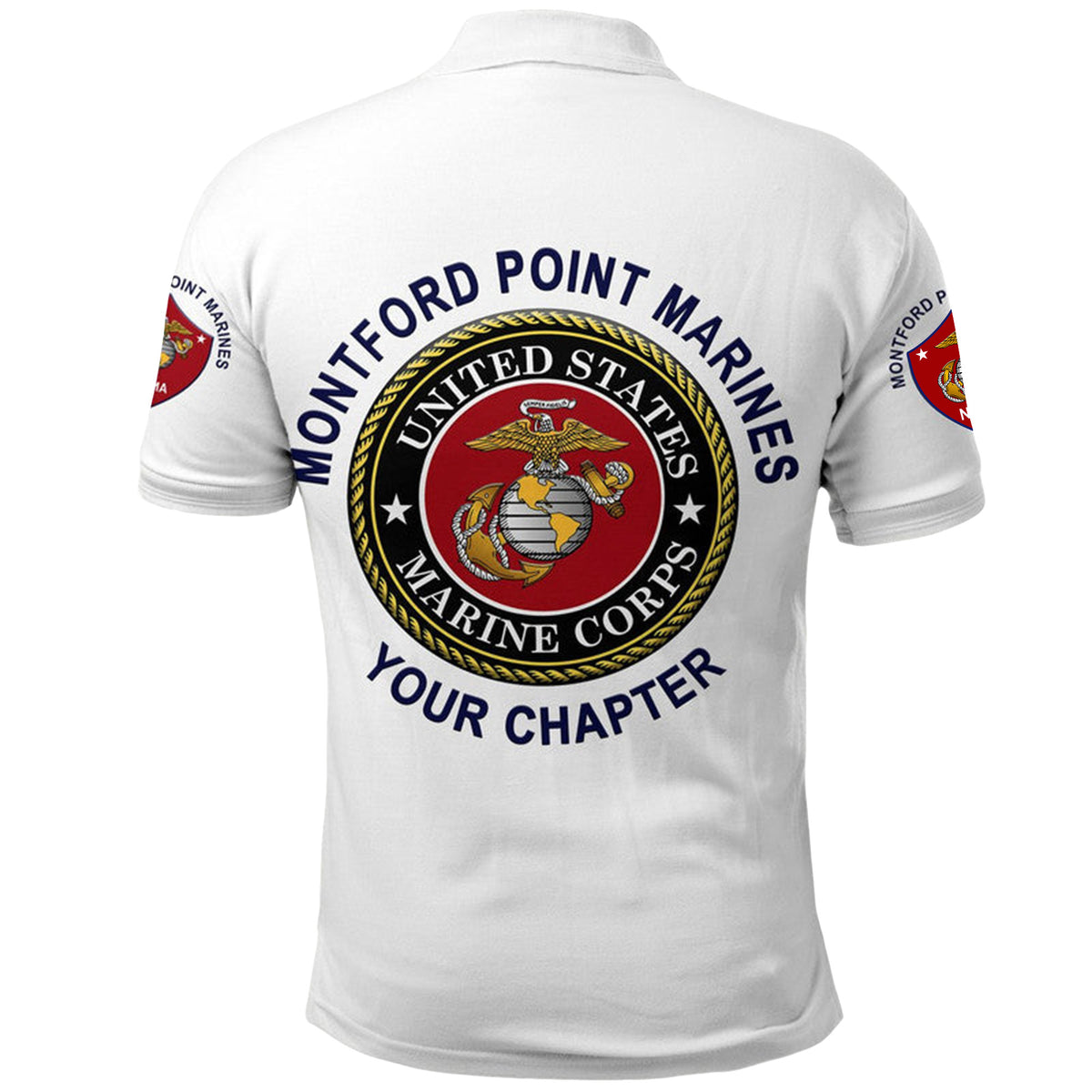 Custom Montford Point Marines Polo Shirt African American Marine Corps Original White LT8 - Wonder Print Shop