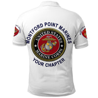 Custom Montford Point Marines Polo Shirt African American Marine Corps Original White LT8 - Wonder Print Shop