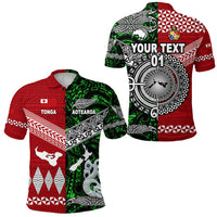 Custom New Zealand Tonga Polynesian Polo Shirt Together Green, Custom Text And Number LT8 - Wonder Print Shop