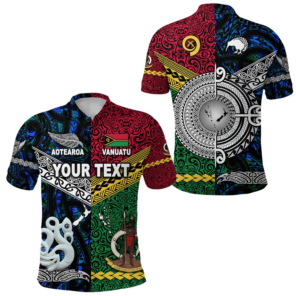Custom Vanuatu New Zealand Polo Shirt Together Blue LT8 - Wonder Print Shop