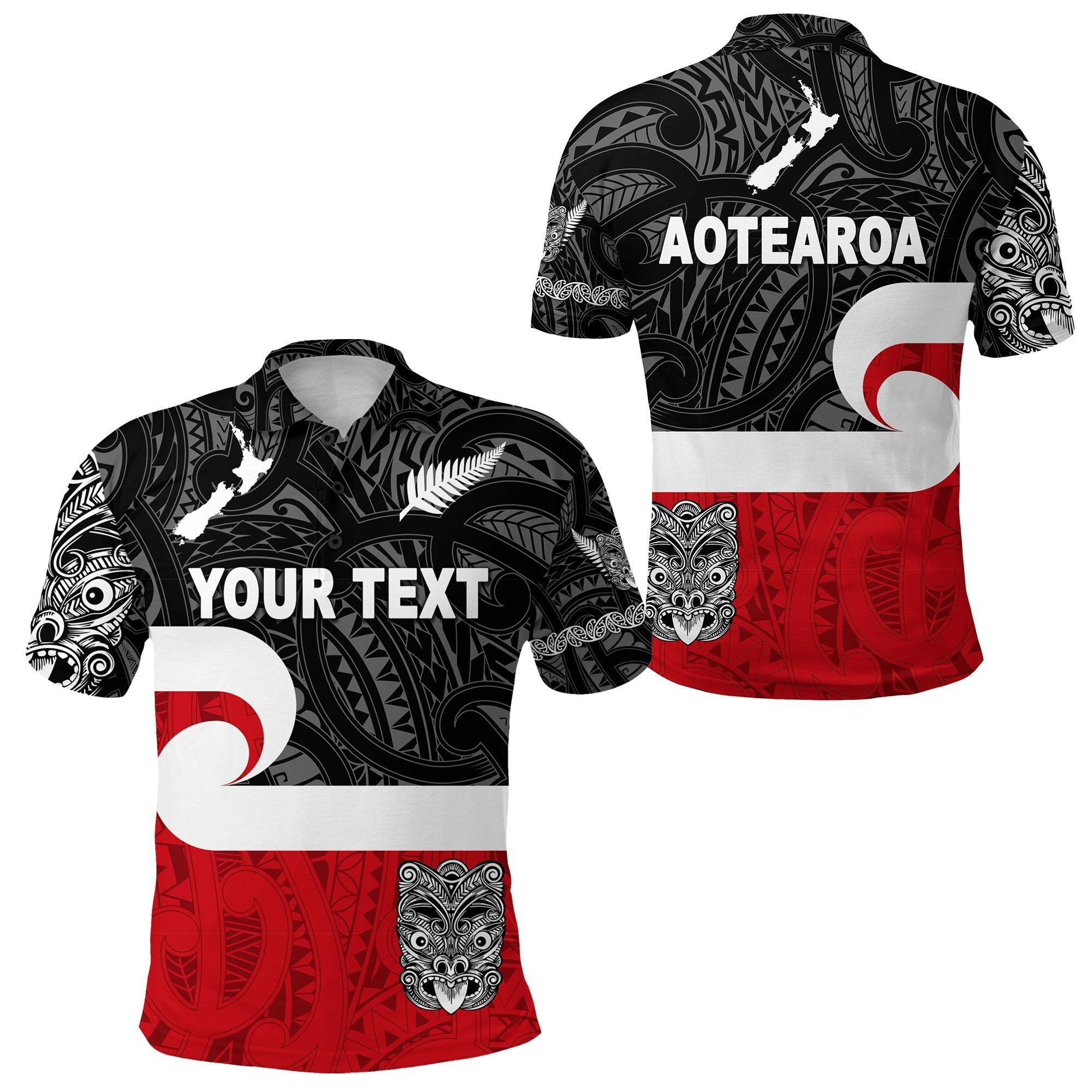 custom-personalised-maori-aotearoa-haka-polo-shirt-new-zealand-simple