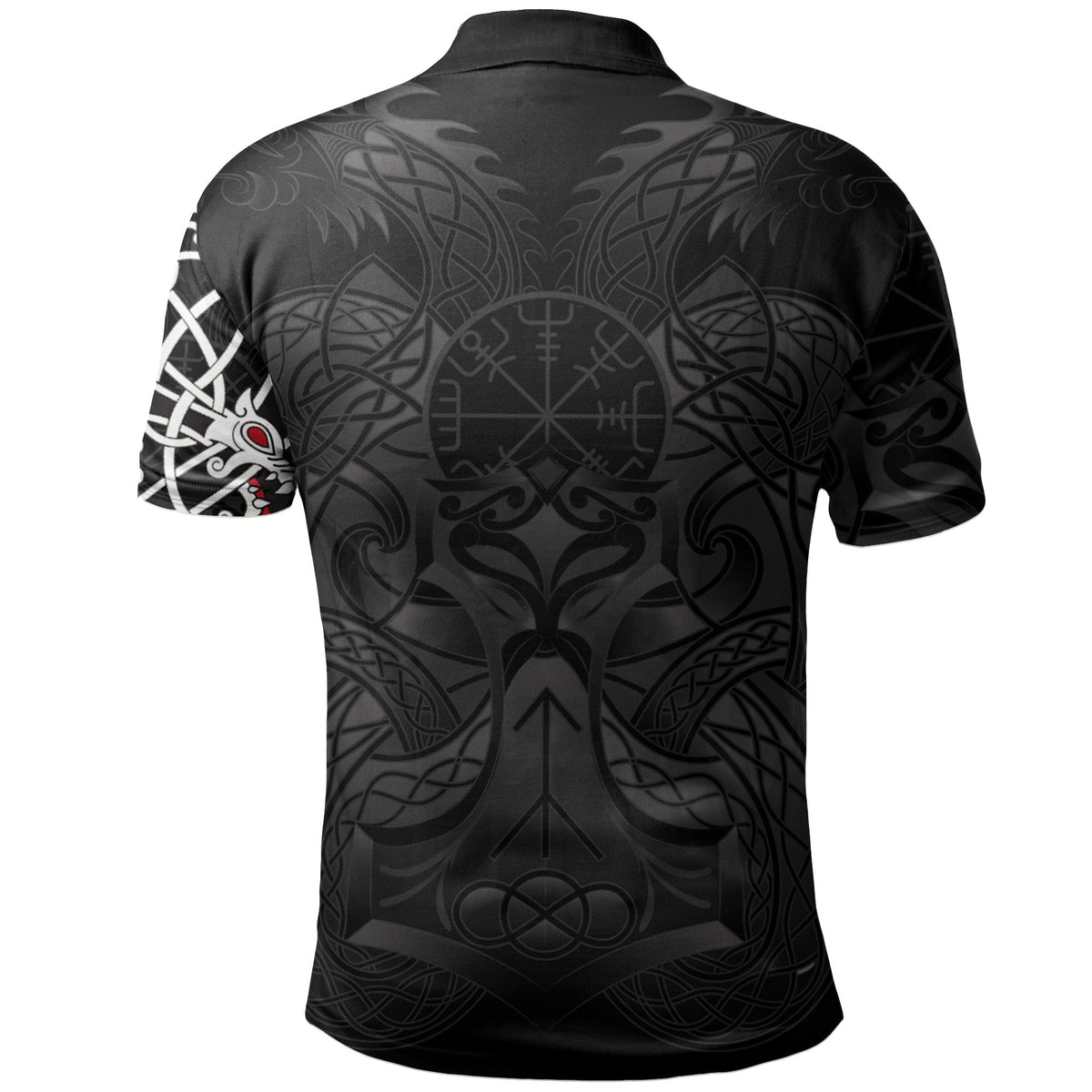 Custom Viking Polo Shirt Dragon Tattoo RLT12 - Wonder Print Shop