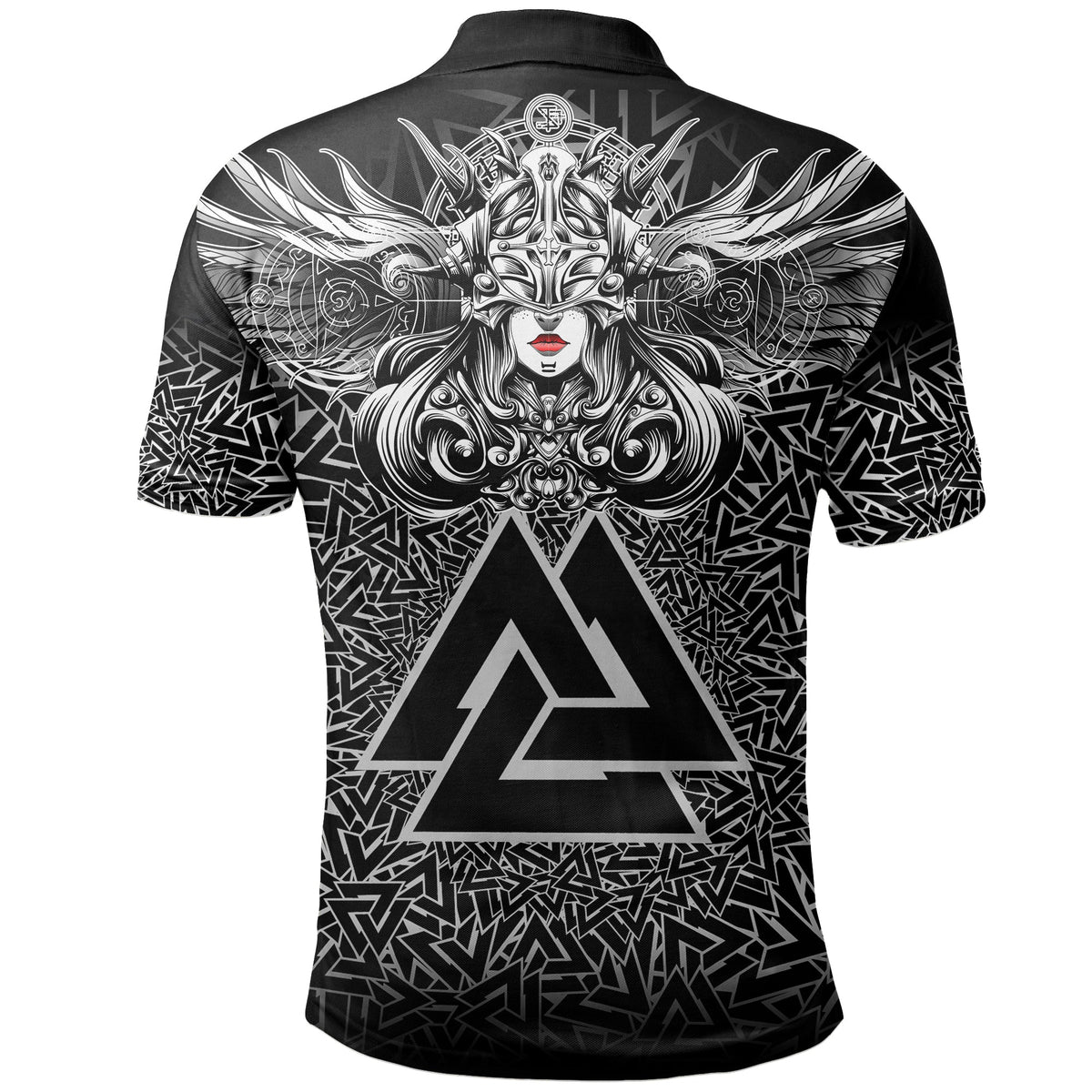 Viking Valkyrie Polo Shirt Valknut Pattern RLT12 - Wonder Print Shop
