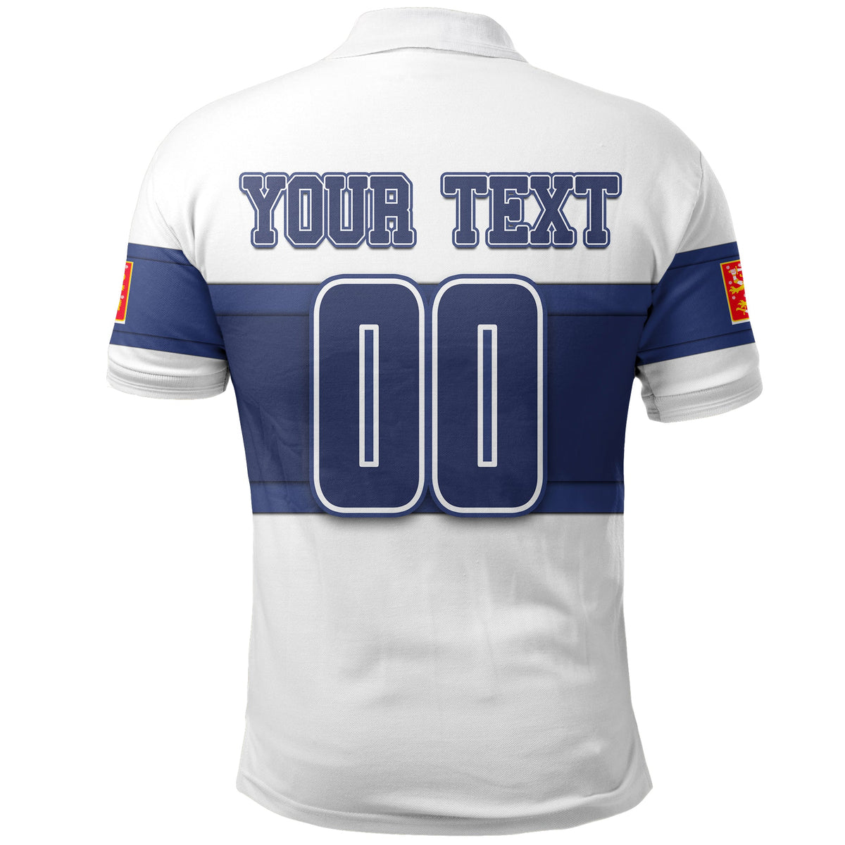 (Custom And Number) Finland Hockey Suomi Polo Shirt White LT6 - Wonder Print Shop
