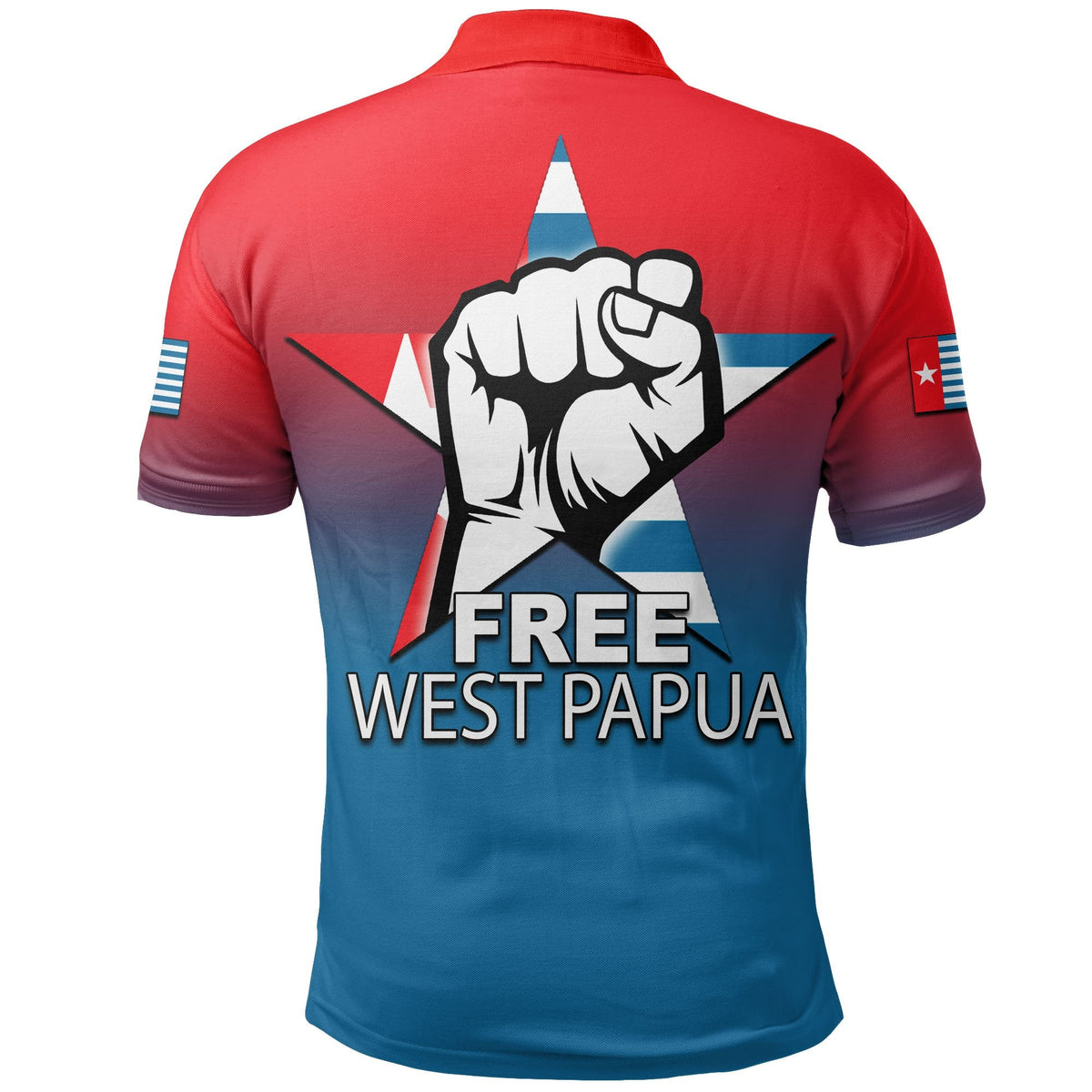 West Papua Polo Shirt Flag Color Simple Style LT6 - Wonder Print Shop
