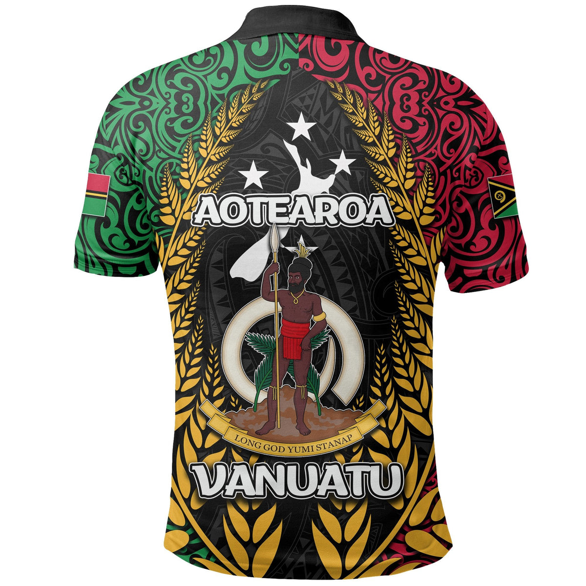 Vanuatu Polo Shirt Mix Maori Aotearoa LT6 - Wonder Print Shop