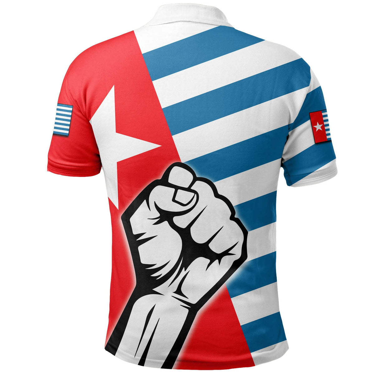 Free West Papua Polo Shirt Clenched Hands Flag LT6 - Wonder Print Shop