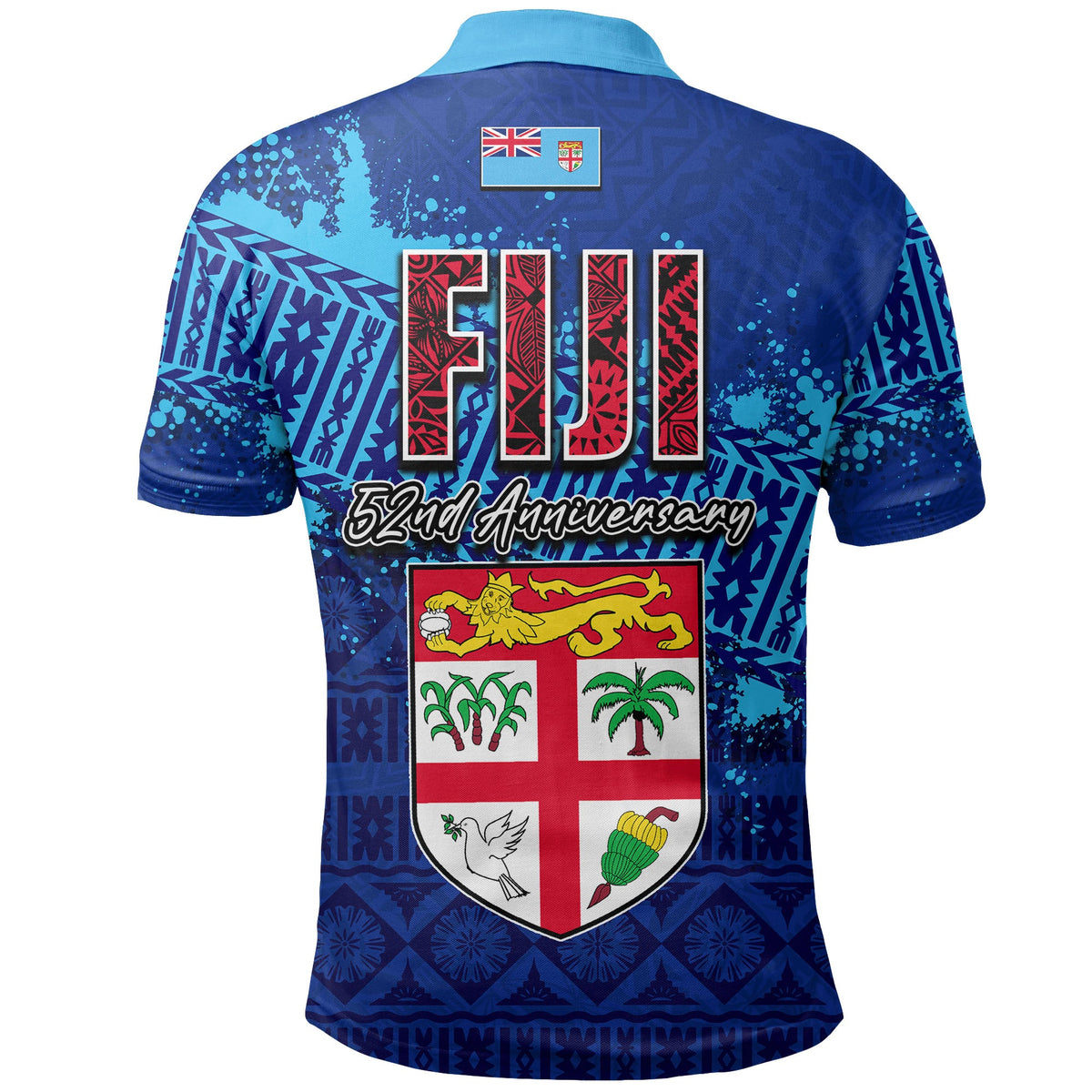 Fiji 52nd Annivesary Polo Shirt LT6 - Wonder Print Shop