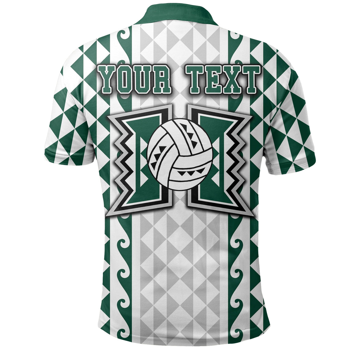 Custom Hawaii Rainbow Wahine Volleyball Polo Shirt LT6 - Wonder Print Shop