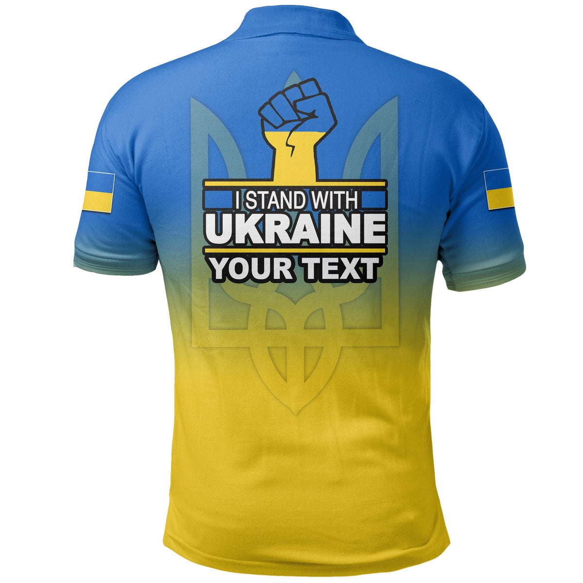 Custom Ukraine Polo Shirt With Map Stand With Ukraine LT6 - Wonder Print Shop