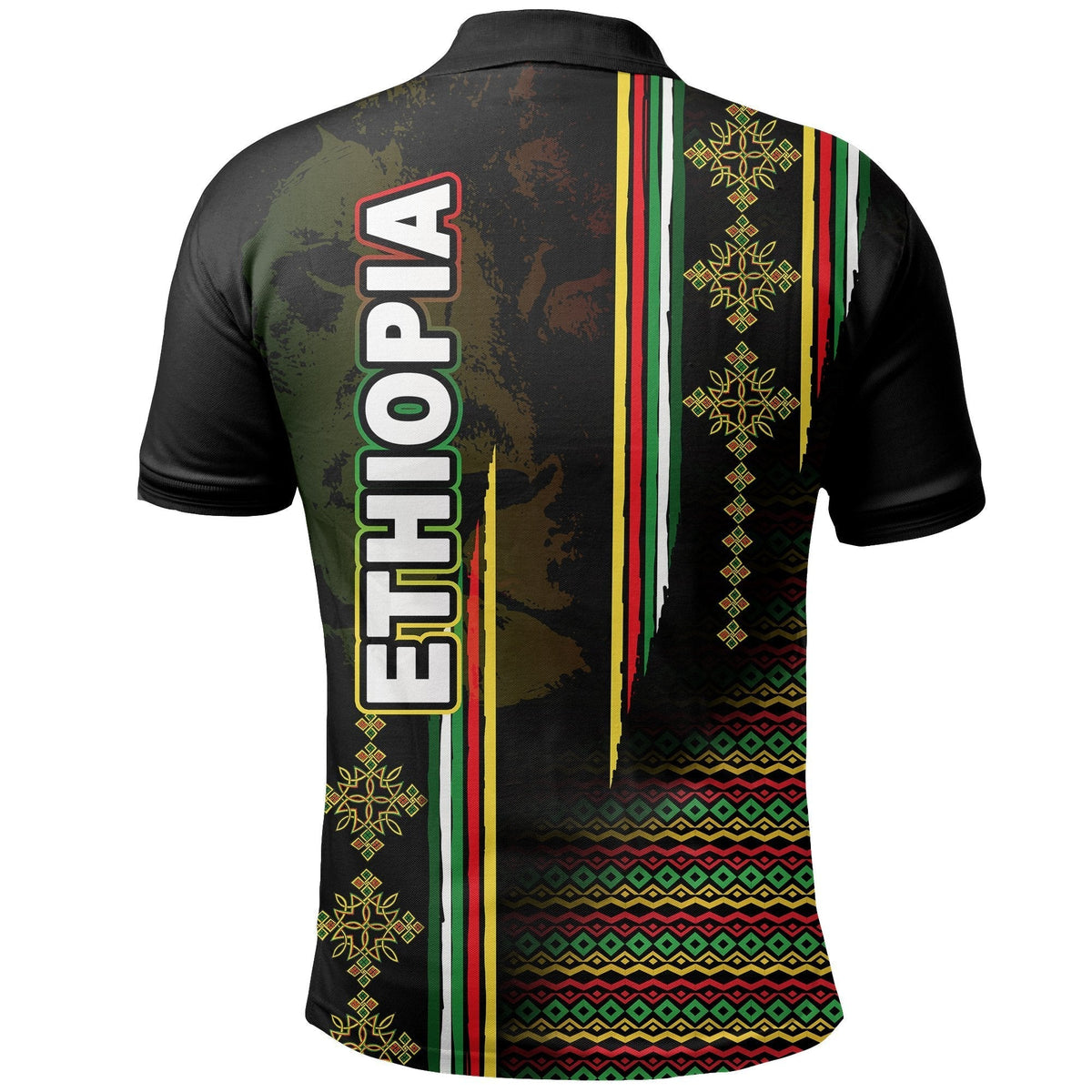 Ethiopia Polo Shirt Ethiopia Tilet With Lion LT6 - Wonder Print Shop