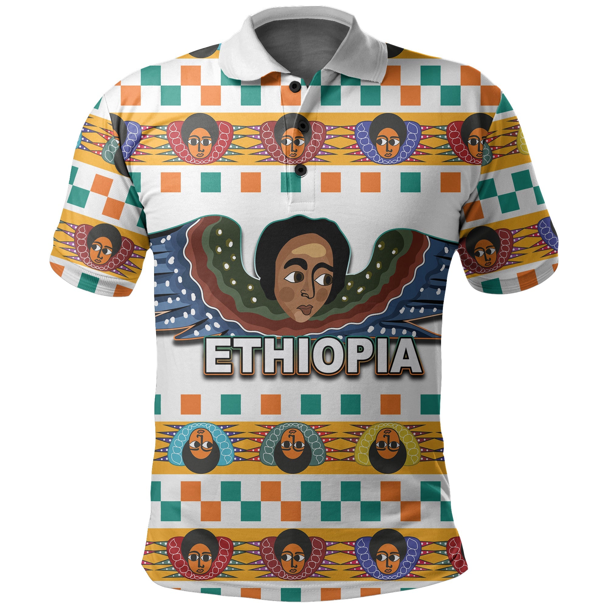 custom-personalised-ethiopia-polo-shirt-ethiopian-church-angels-white