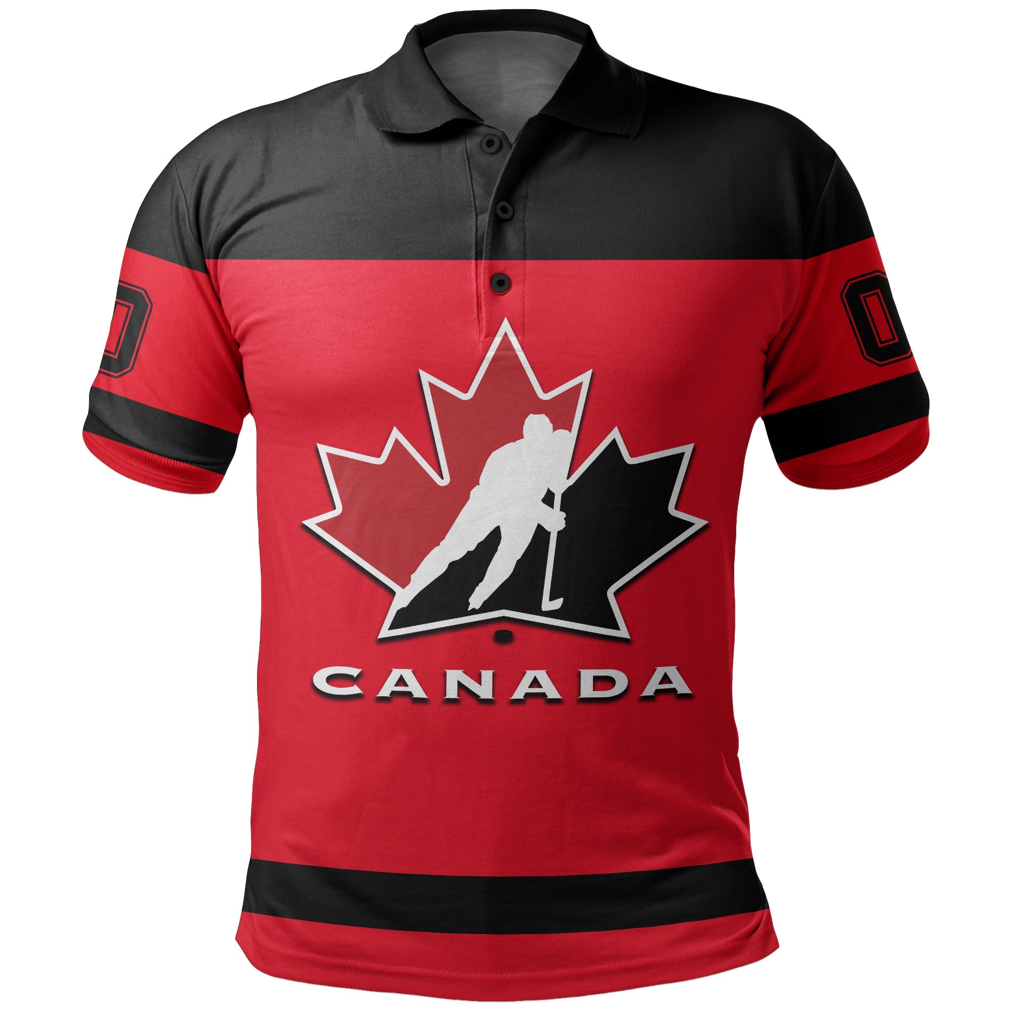 custom-personalised-and-number-canada-hockey-polo-shirt-simple-red-style