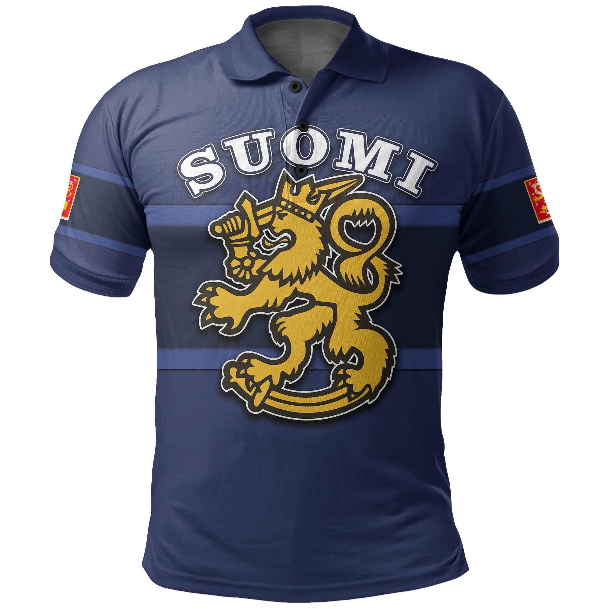 custom-personalised-and-number-finland-hockey-suomi-polo-shirt-blue