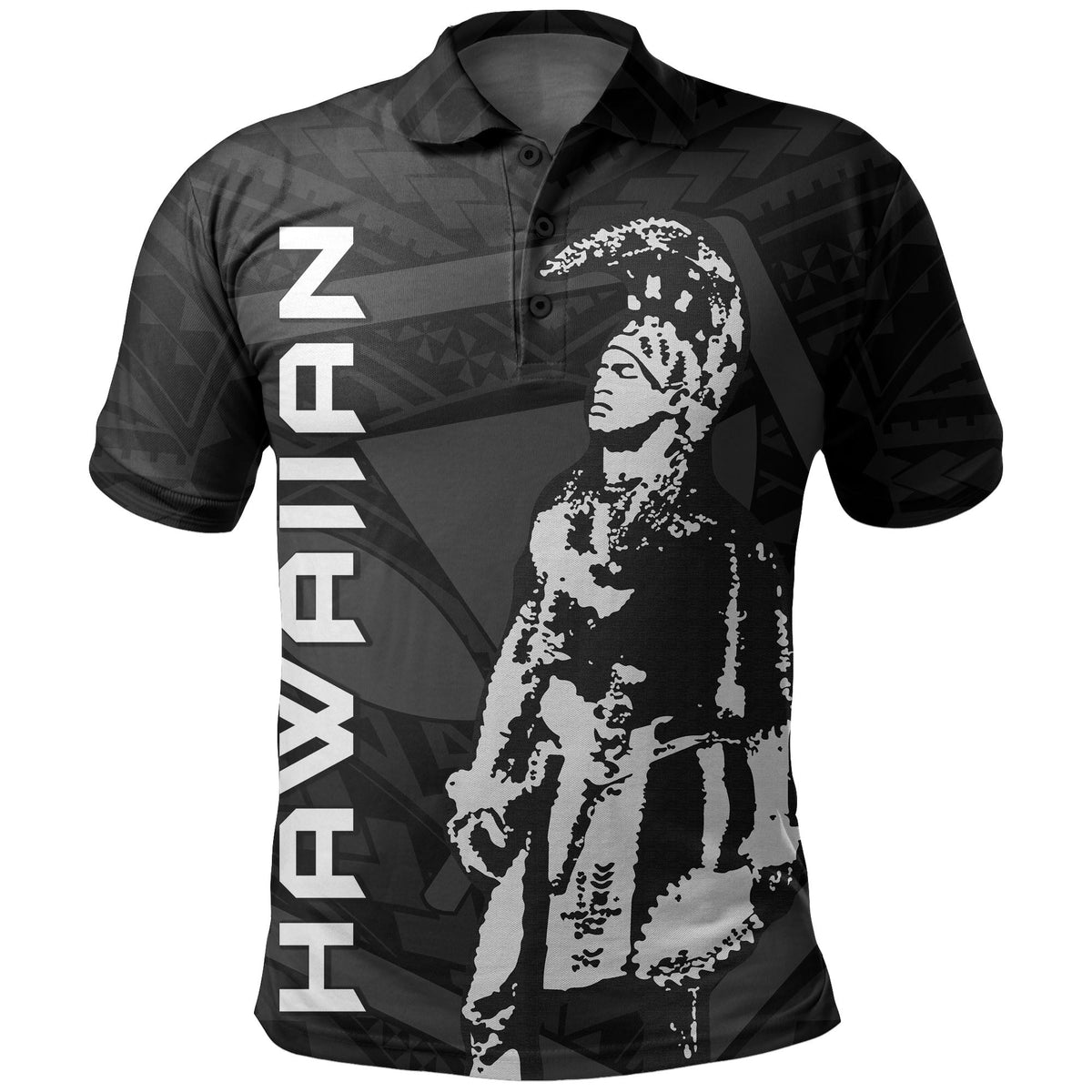 Polynesian Helmet Kanaka Warrior Hawaii Polo Shirt LT6 - Wonder Print Shop