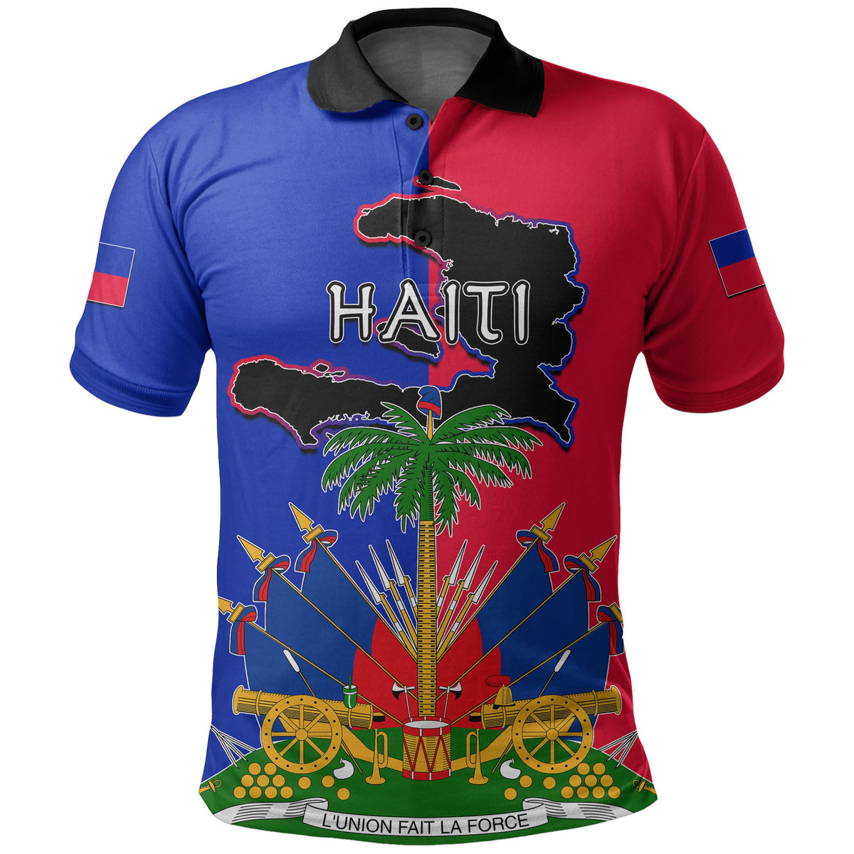 Custom Haiti Polo Shirt Flag Style LT6 - Wonder Print Shop