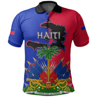 Custom Haiti Polo Shirt Flag Style LT6 - Wonder Print Shop