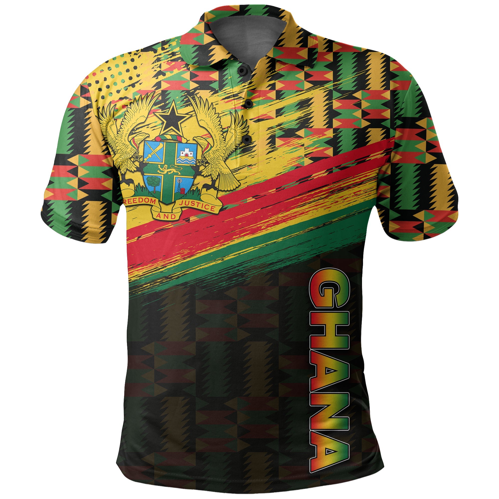 ghana-polo-shirt-polygonal