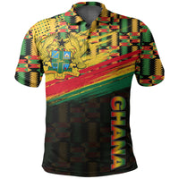 Ghana Polo Shirt Polygonal LT6 - Wonder Print Shop