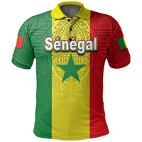 Senegal Polo Shirt Independence Day African Pattens LT6 - Wonder Print Shop