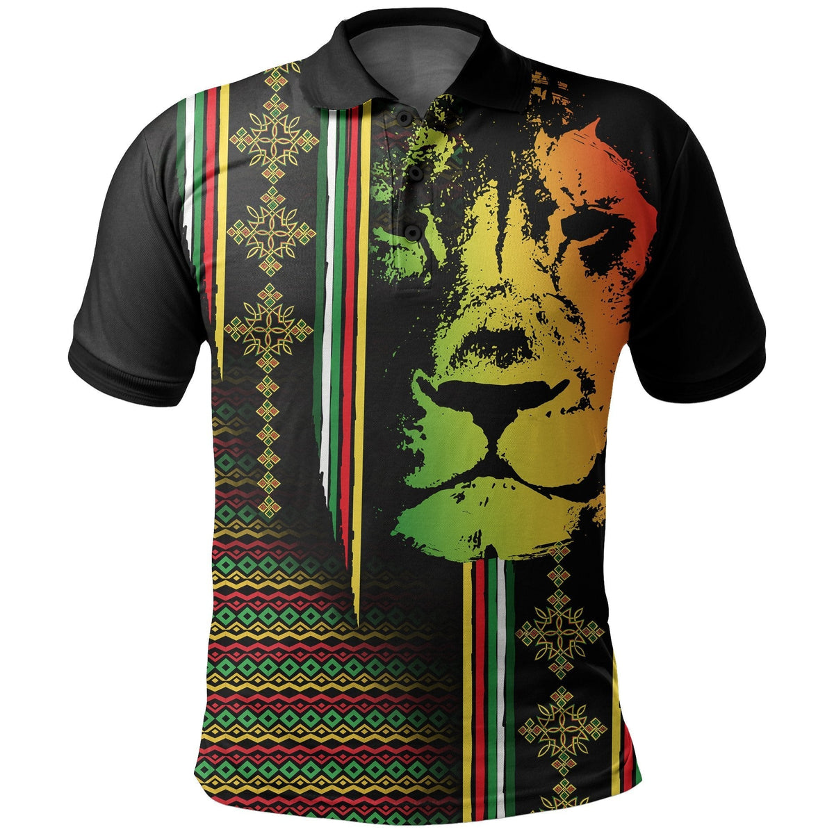 Ethiopia Polo Shirt Ethiopia Tilet With Lion LT6 - Wonder Print Shop