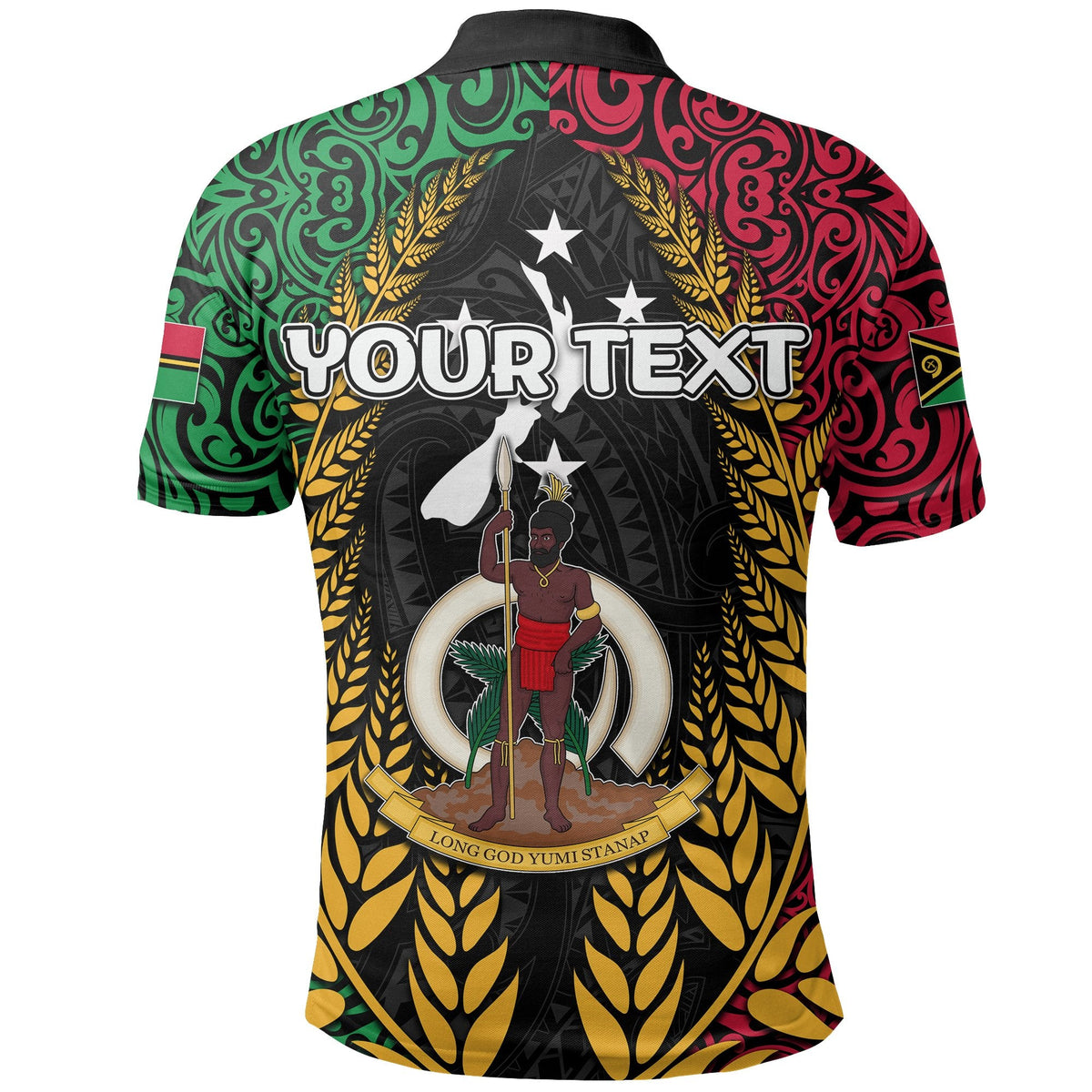 Custom Vanuatu Polo Shirt Mix Maori Aotearoa LT6 - Wonder Print Shop