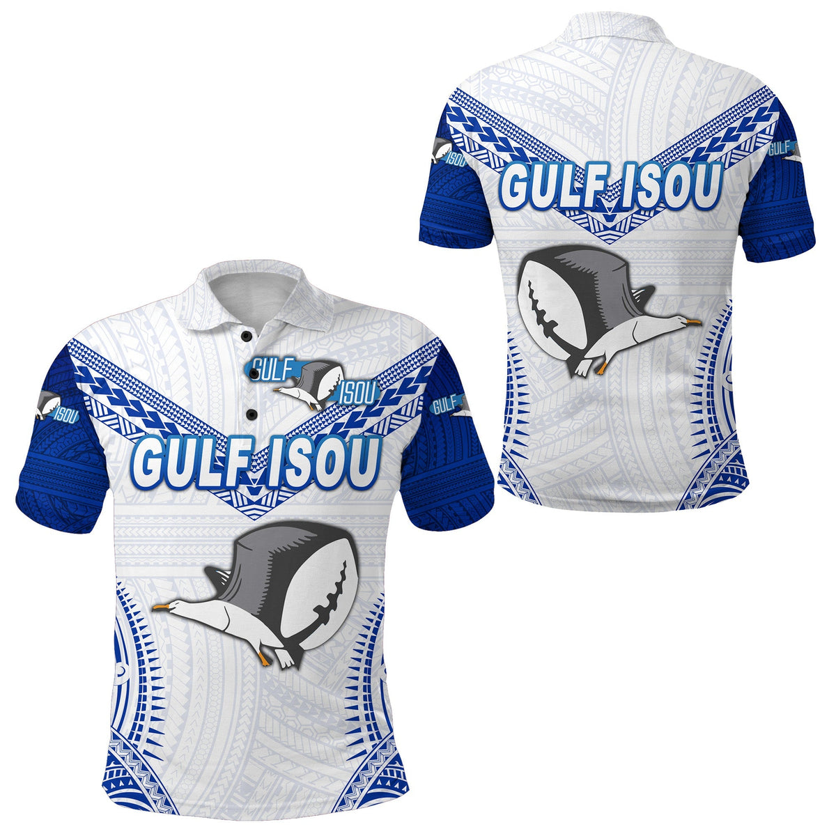 Papua New Guinea PRK Gulf Isou Polo Shirt Rugby Original Style White LT8 - Wonder Print Shop