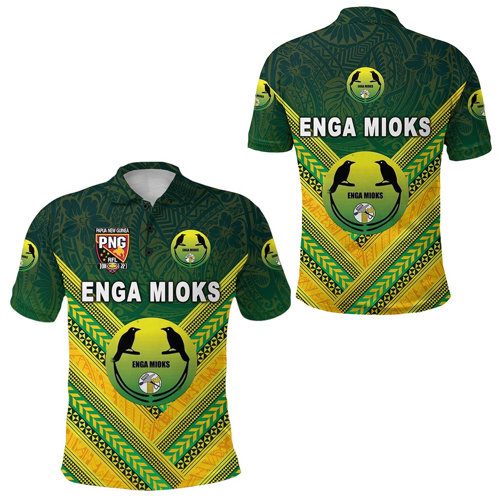 Papua New Guinea Enga Mioks Polo Shirt Rugby Original Style Green LT8 - Wonder Print Shop