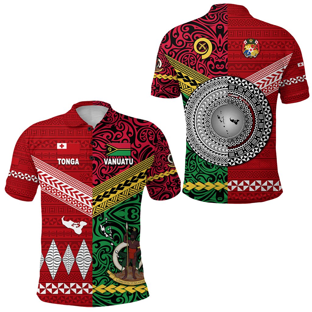 Vanuatu Tonga Polo Shirt Polynesian Together Bright Red LT8 - Wonder Print Shop