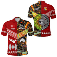 Tonga Ngatu and Australia Aboriginal Polo Shirt Together LT8 - Wonder Print Shop