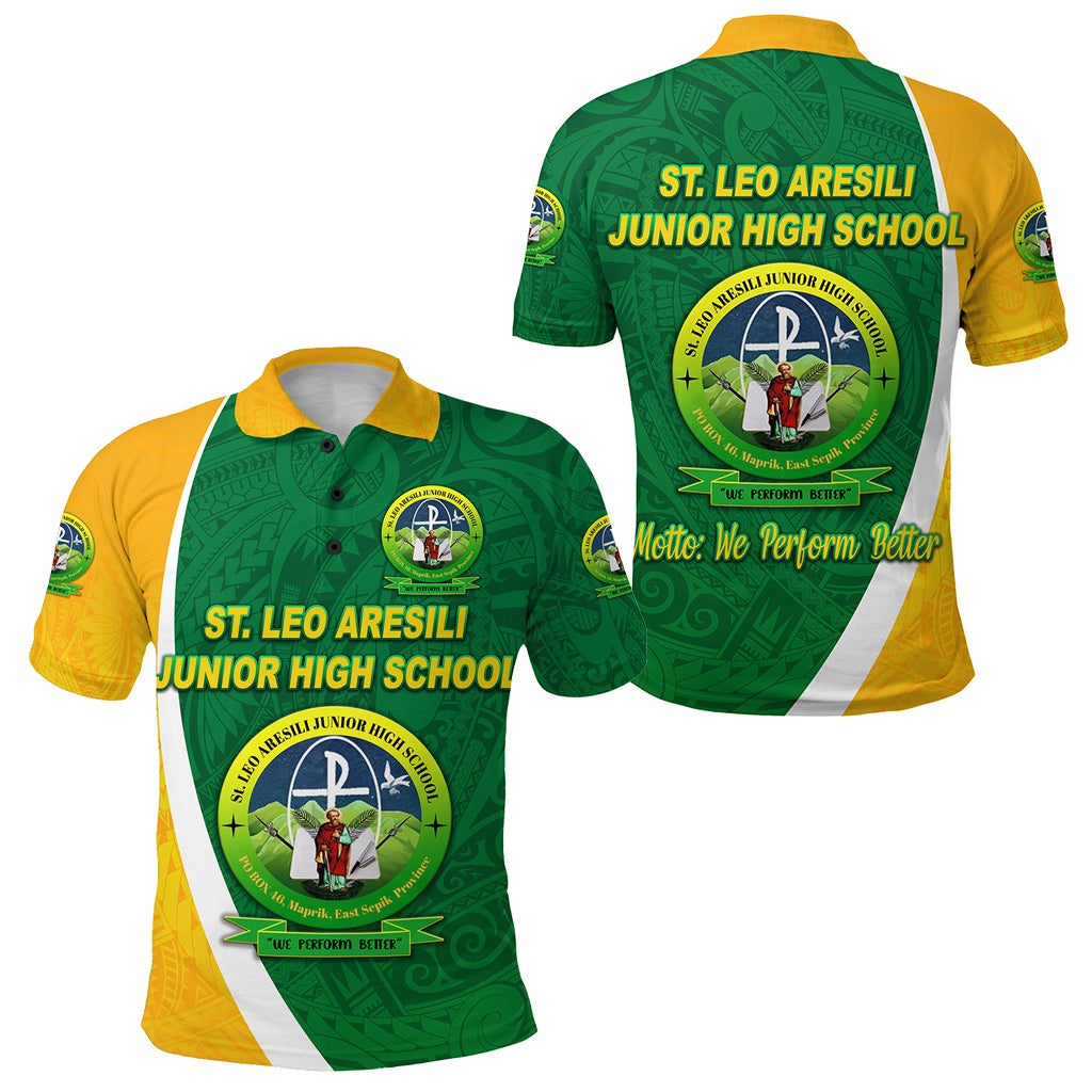 St. Leo Aresili Junior High School Polo Shirt Simple Style LT8 - Wonder Print Shop