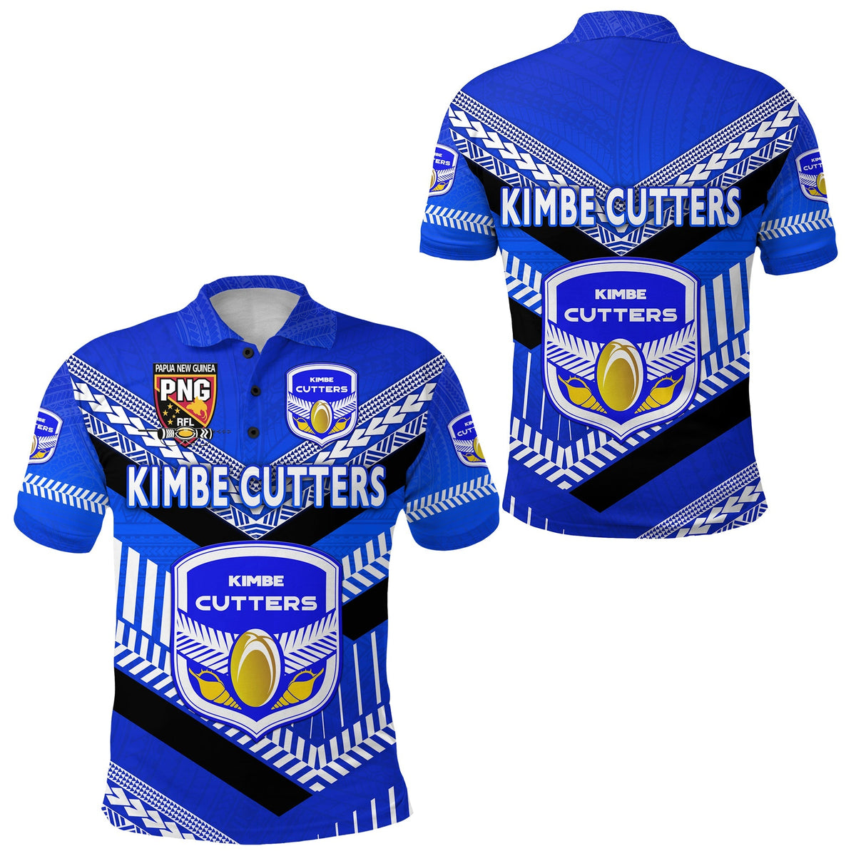 Papua New Guinea Kimbe Cutters Polo Shirt Rugby Blue LT8 - Wonder Print Shop