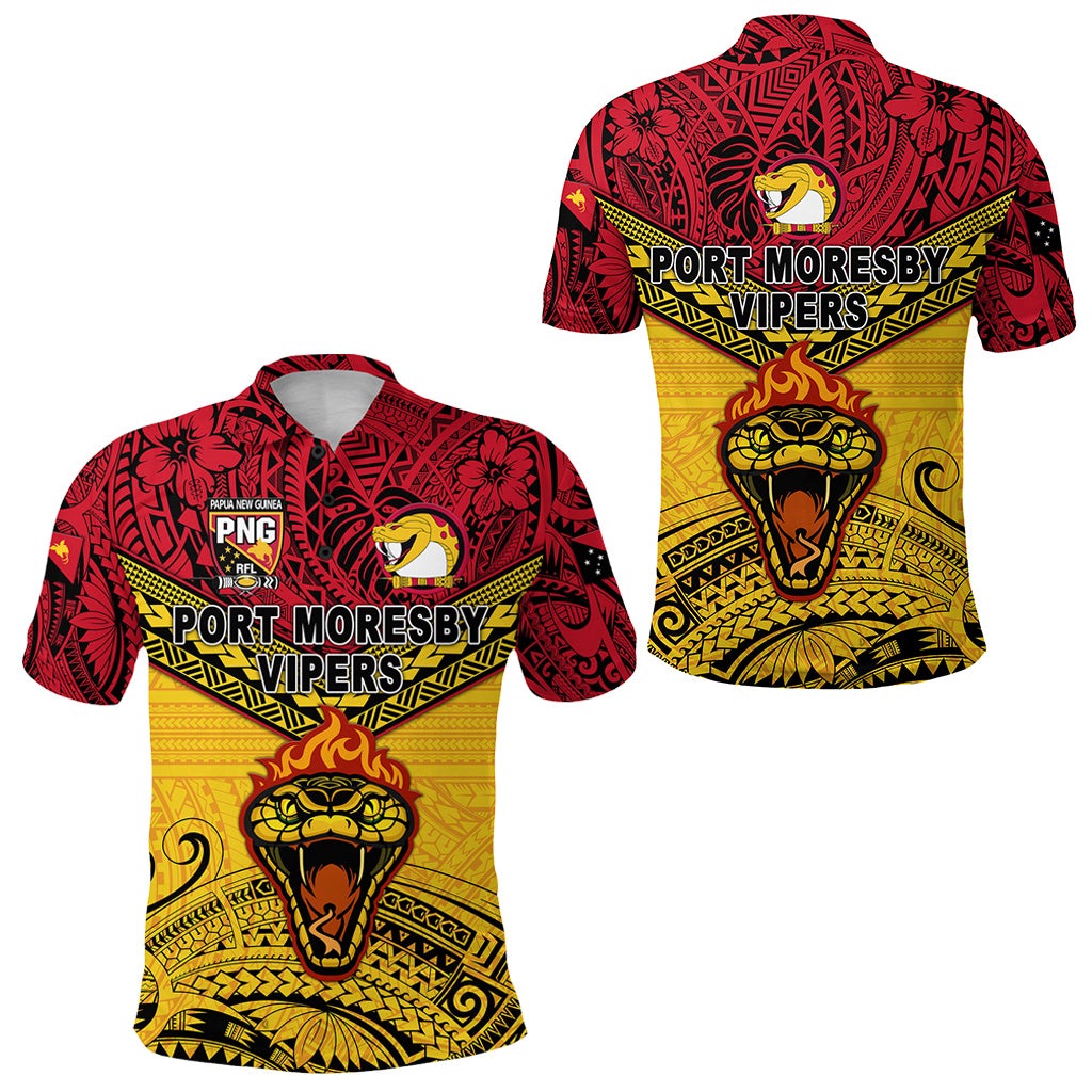 Papua New Guinea Port Moresby Vipers Polo Shirt Rugby Original Style Red LT8 - Wonder Print Shop